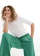 Pantaloni a palazzo in jersey operato, vita alta, bonprix