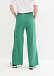 Pantaloni a palazzo in jersey operato, vita alta, bonprix