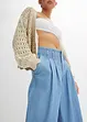 Jeans wide leg, vita bassa, bonprix