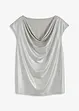 Top lucido con scollatura a cascata, bonprix