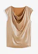 Top lucido con scollatura a cascata, bonprix
