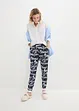 Pantaloni stampati con elastico in vita, bonprix
