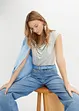 Top lucido con scollatura a cascata, bonprix