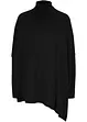 Maglione-poncho a collo alto dal taglio asimmetrico, bonprix