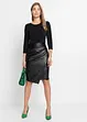 Abito in similpelle con corpino in jersey, bonprix