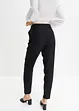 Pantaloni cropped in misto lino e viscosa, vita alta, bonprix