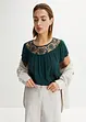 Blusa con pizzo, bonprix