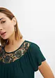Blusa con pizzo, bonprix