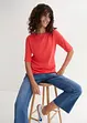 Maglia a mezze maniche con scollo a barca con cotone biologico, bonprix