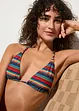 Reggiseno bikini a triangolo in poliammide riciclata, RAINBOW