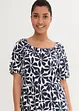 Abito in jersey di cotone con scollo quadrato, al ginocchio, bonprix