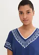 T-shirt dal taglio comodo con ricami stampati e cotone biologico, bonprix