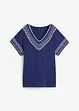 T-shirt dal taglio comodo con ricami stampati e cotone biologico, bonprix