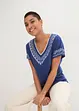 T-shirt dal taglio comodo con ricami stampati e cotone biologico, bonprix