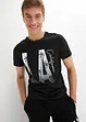 T-shirt in cotone biologico, slim fit, bonprix