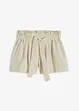 Shorts in misto lino a vita alta, BODYFLIRT