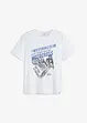 T-shirt in cotone biologico con moto stampata, John Baner JEANSWEAR