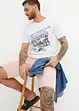 T-shirt in cotone biologico con moto stampata, John Baner JEANSWEAR