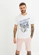 T-shirt in cotone biologico con moto stampata, John Baner JEANSWEAR