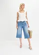 Jeans capri wide leg, a vita media, John Baner JEANSWEAR