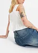 Jeans capri wide leg, a vita media, John Baner JEANSWEAR