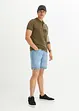 Bermuda di jeans con elastico in vita, regular fit, John Baner JEANSWEAR
