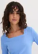 Maglia a maniche lunghe con scollo quadrato (pacco da 2), bonprix