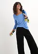 Maglia a maniche lunghe con scollo quadrato (pacco da 2), bonprix