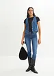 Gilet in jeans elasticizzato, bonprix