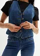 Gilet in jeans elasticizzato, bonprix