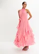 Abito in chiffon con volant, bonprix