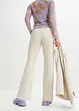 Pantaloni in misto lino viscosa,  vita alta, bonprix