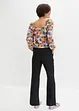 Pantaloni in misto lino viscosa,  vita alta, bonprix