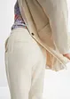 Pantaloni in misto lino viscosa,  vita alta, bonprix