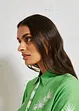 Camicetta in satin fluente con fondo asimmetrico, bonprix