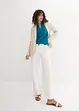 Blusa in misto lino con maniche a 3/4, bonprix