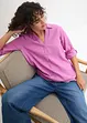Blusa in misto lino con maniche a 3/4, bonprix