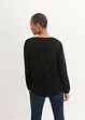 Blusa a maniche lunghe con scollo a V, bonprix