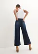 Jeans wide leg cropped con cinta comoda, vita alta, bonprix