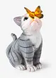 Lampada solare decorativa gatto con farfalla, bonprix