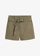 Shorts in twill con cintura da annodare, bpc bonprix collection