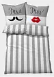 Biancheria da letto con stampa Mr & Mrs, bonprix