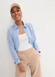 Pantaloni cropped in misto lino leggero, bonprix