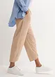 Pantaloni cropped in misto lino leggero, bonprix