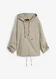 Blusa in misto lino con cappuccio, bonprix