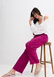 Pantaloni a palazzo con cinta elastica in misto viscosa, bonprix