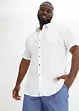 Camicia a maniche corte con effetto crinkle in puro cotone, bonprix
