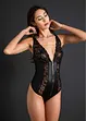 Body con perizoma ouvert, look bagnato e cerniera, VENUS