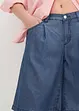 Bermuda in jeans con lino wide leg, a vita media, John Baner JEANSWEAR