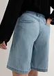 Bermuda in jeans con lino wide leg, a vita media, John Baner JEANSWEAR